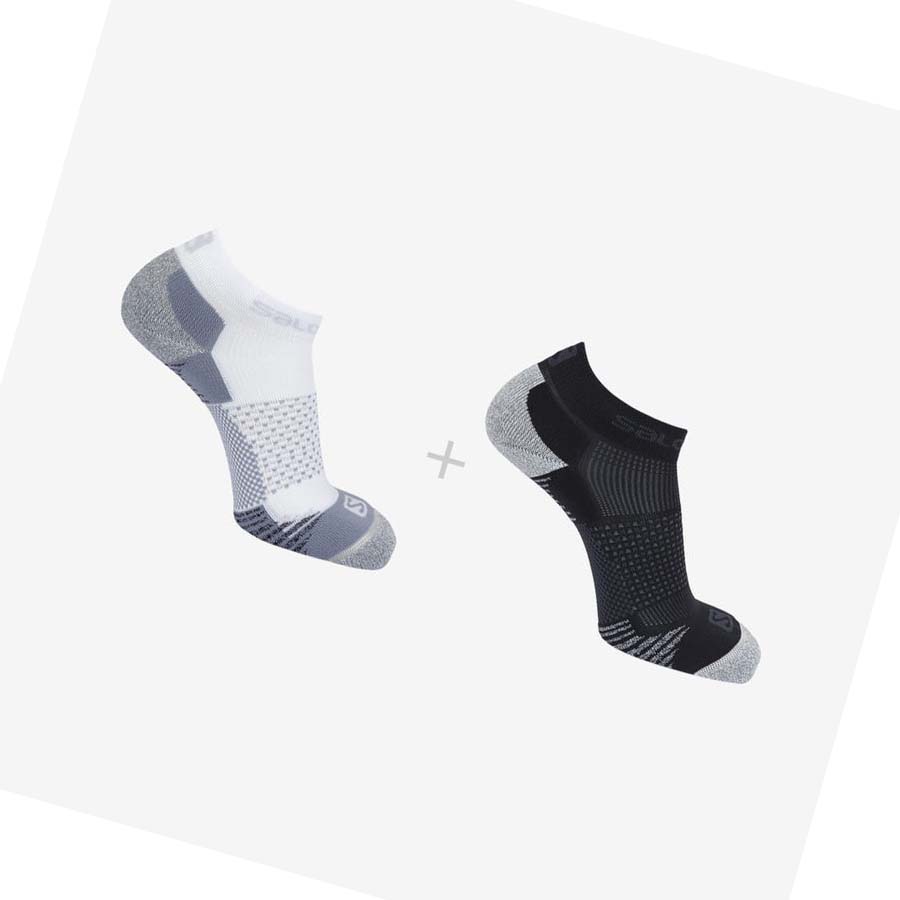 Calcetines Salomon SPEEDCROSS 2-PACK Hombre Blancos Negros | MX 2961CTV